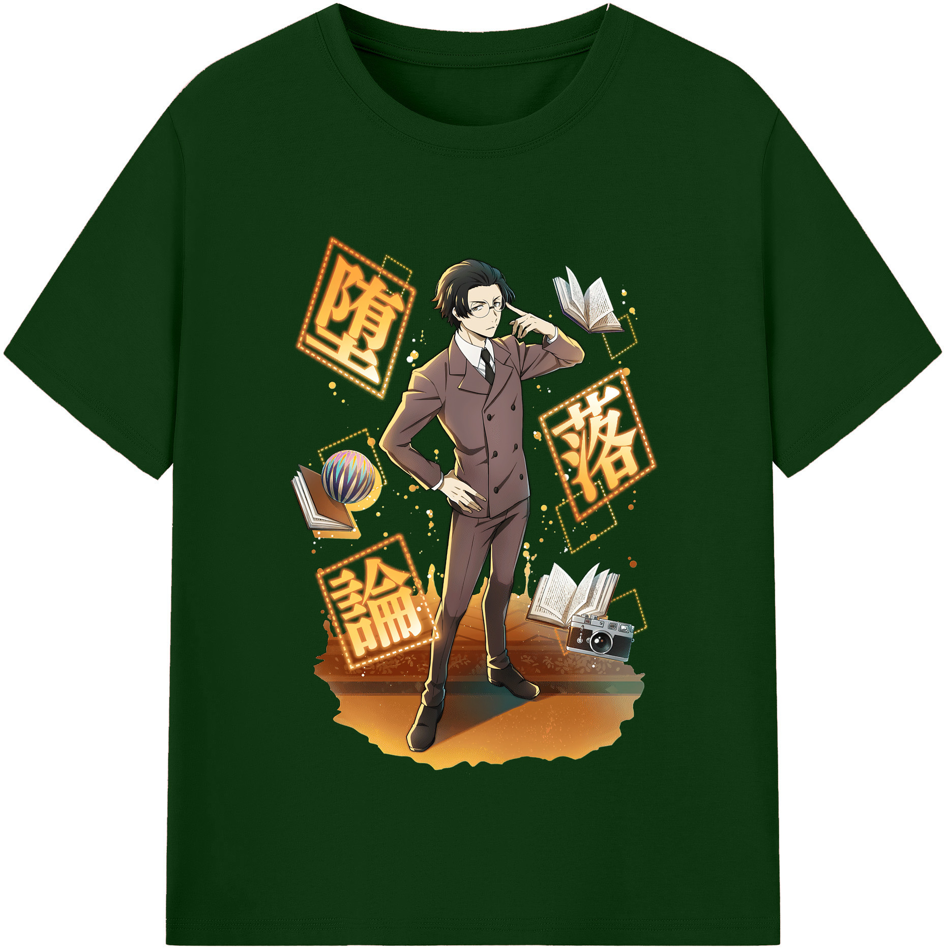 （画像用） 文豪ストレイドッグス Bungo Stray Dogs 綿100％半袖Tシャツ（フロントプリント）